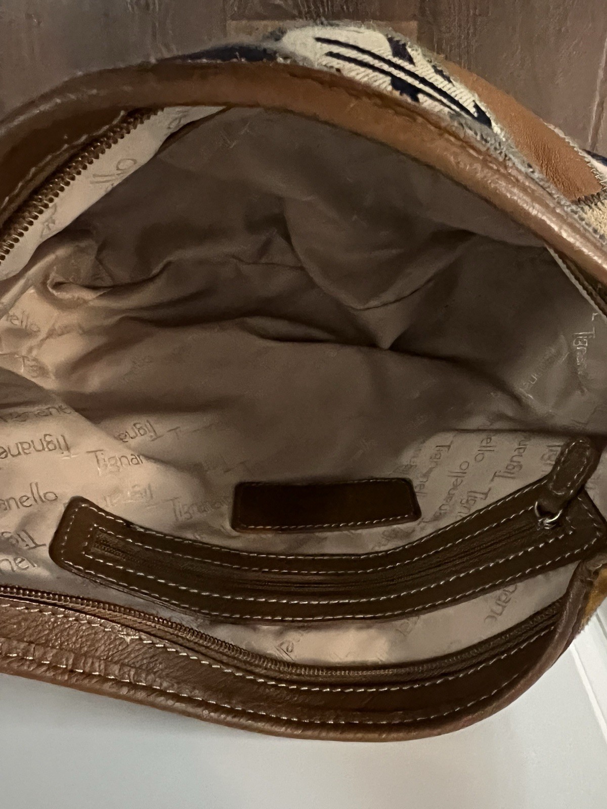 Tignanello Leather Suede Patchwork Shoulder Bag C… - image 5