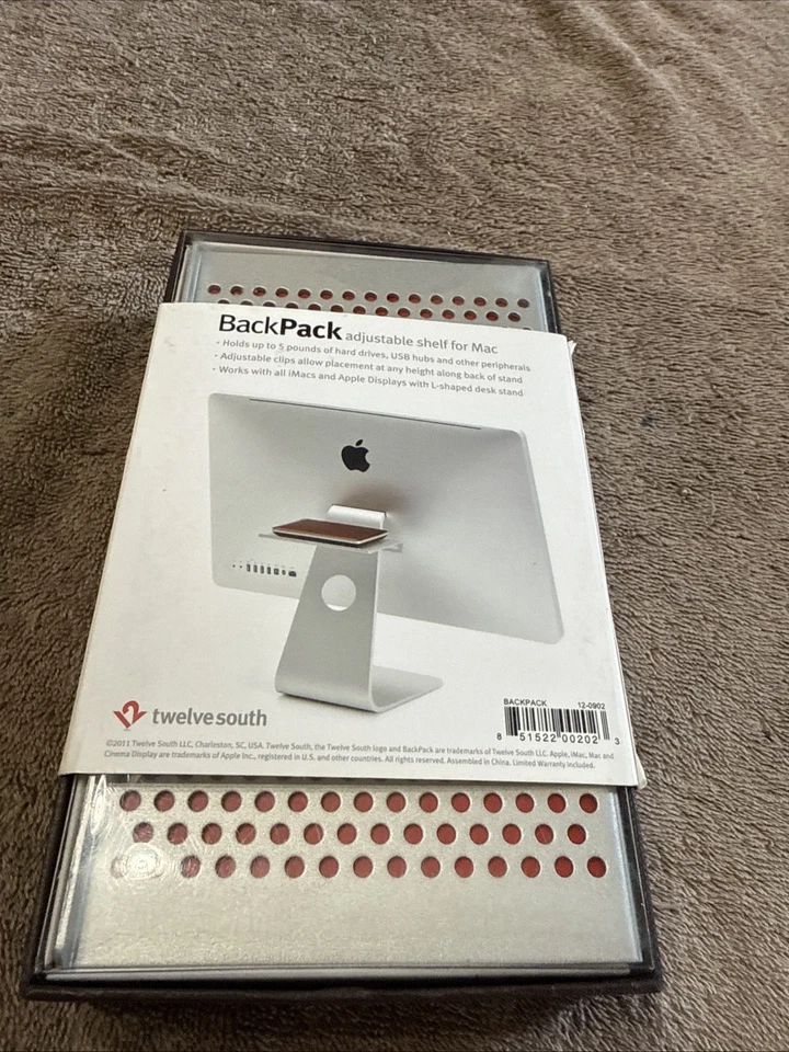 twelve south BackPack - New in Box - holds External Hard Drives on back of mac - Image 2 of 3