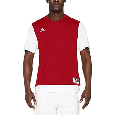 adidas Herren Crazy Explosive Shooter T-Shirt Kurzarmshirt Sportshirt, Rot/Weiß,