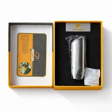 Cohiba -3 Jet Torch - Flame Windproof Cigar Lighter - Silver