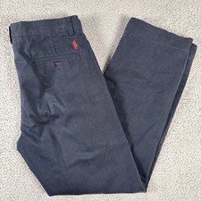 Polo Ralph Lauren Preston Pants Men 32x32 34x31 Navy Blue Chino Pony Straight