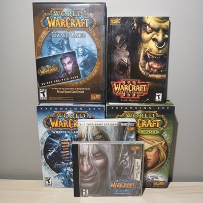 World of Warcraft  Expansion Set LOT Big Box PC Burning Crusade Wrath Of Lich 