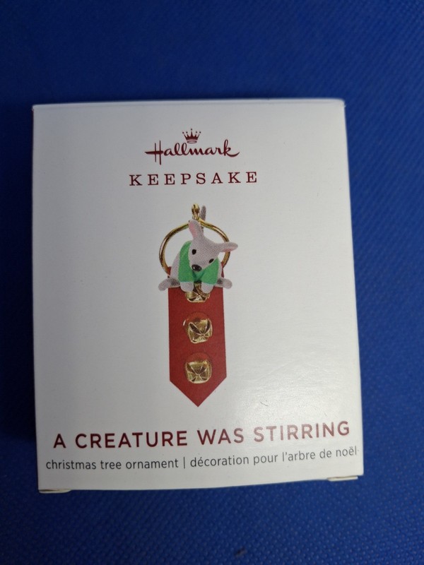 2019 Hallmark Mini Ornament A Creature Was Stirring 5th Series Mouse Door Hanger