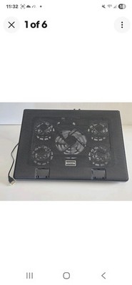 Kootek Laptop Cooling Pad Adjustable Cooler  Chill Mat 5 Quiet Fans LED Lights
