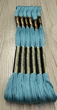 Pack Ice Blue 597 DMC Mouline Special 25 Embroidery Floss 8M Lot of 6