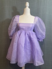 SELKIE Size Small Lilac Purple Mini Puff Dress 