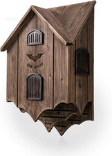 Bat House for Outdoors - Large Double Chamber Box with Unique Brown..