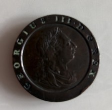 George III 1797 "Cartwheel" twopence copper coin