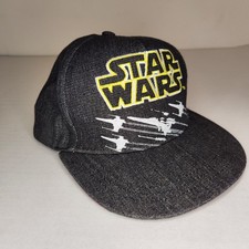 STAR WARS Youth Snapback Hat X-Wing Fighter Black Skull Underbill Licensed