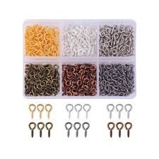 600PCS Screw Eye Pins for DIY Jewelry Making  Crafts - Mini Metal Hooks