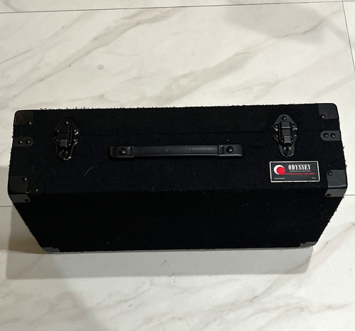 Odyssey CLP100P Vinyl Record Case Black Wood w/ Carry Handle & Divider