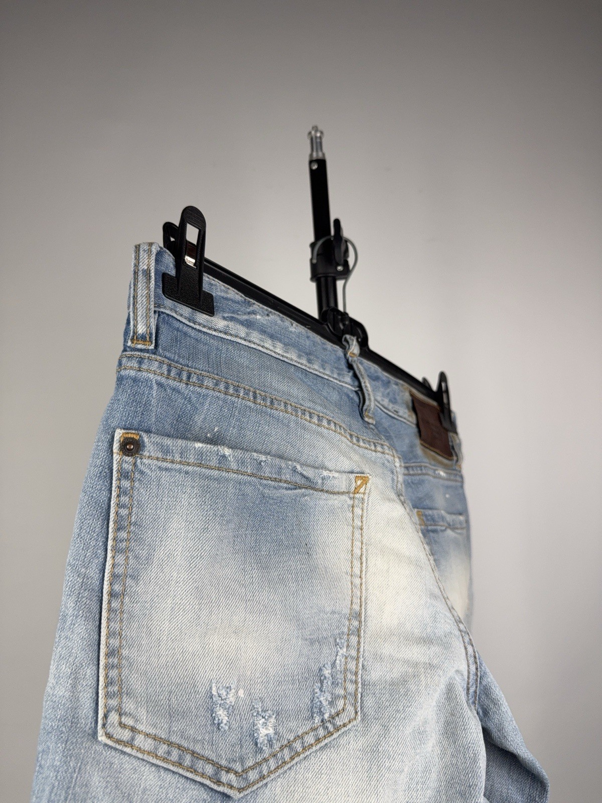 Dsquared2 Distressed Patchwork Denim Shorts Y2K I… - image 10