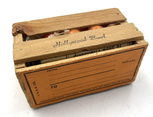 Vintage Miniature Wood Crate California Oranges Souvenir Hollywood Bowl