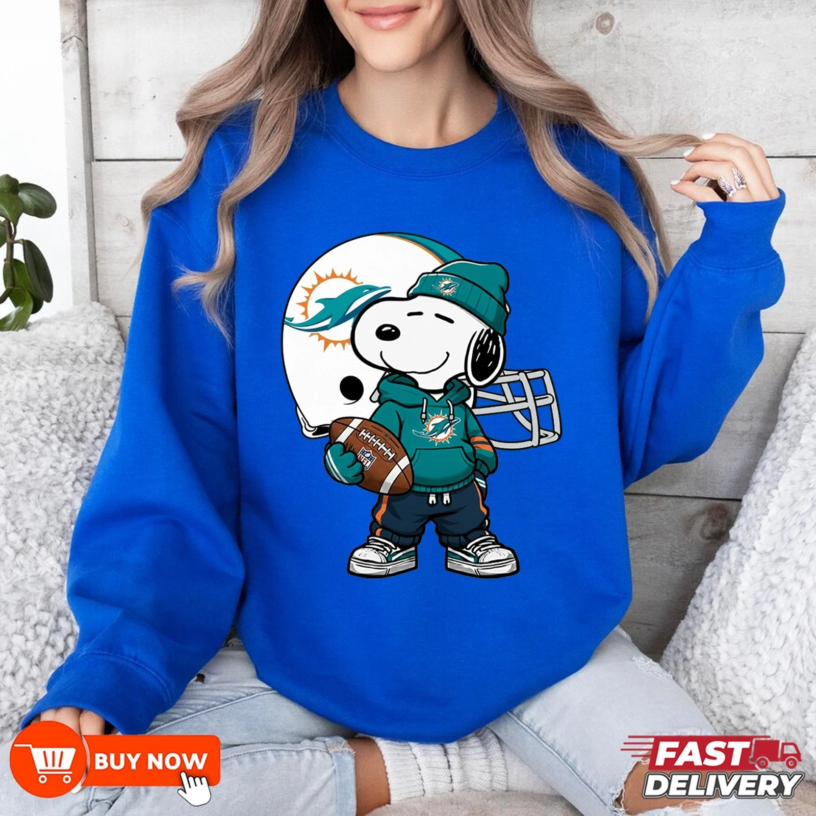 Miami Dolphins Football Sweatshirt