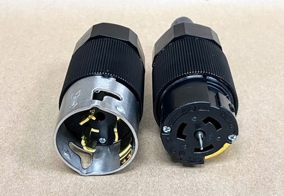 Hubbell CS8364L/CS8365L 50A 250V 3P 4W Male/Female Twist Lock Plug Set