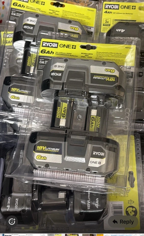 Bateria RYOBIONE+ HP 18V HIGHPERFORMANCE lítio-lon 6,0 Ah (pacote com 2) - Imagem 2 de 4