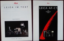 "Leica  AF-C1" und "Leica im Test", 2 alte Prospekte, gute Erhaltung