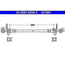 Bremsschlauch ATE 24.5261-0245.3 für Hyundai I10 I