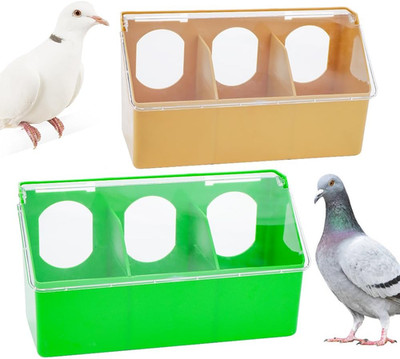 2 Pack Pigeon Plastic Feeder Bird Slot Feeder Dove Food Feeding Hanging Box for 