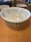 Vintage MCM Pyrex Green New Dot Bowl #404 Nesting Mixing Bowl Large - NICE