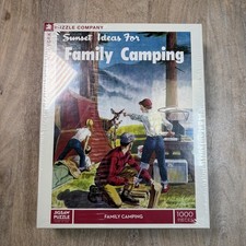 Family Camping Sunset Magazine 1000 Piece Jigsaw Puzzle NYPC New
