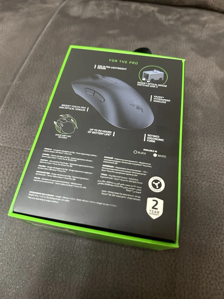 Razer DeathAdder V3 Pro Kabellose Gaming-Maus - Schwarz - Bild 2 von 4