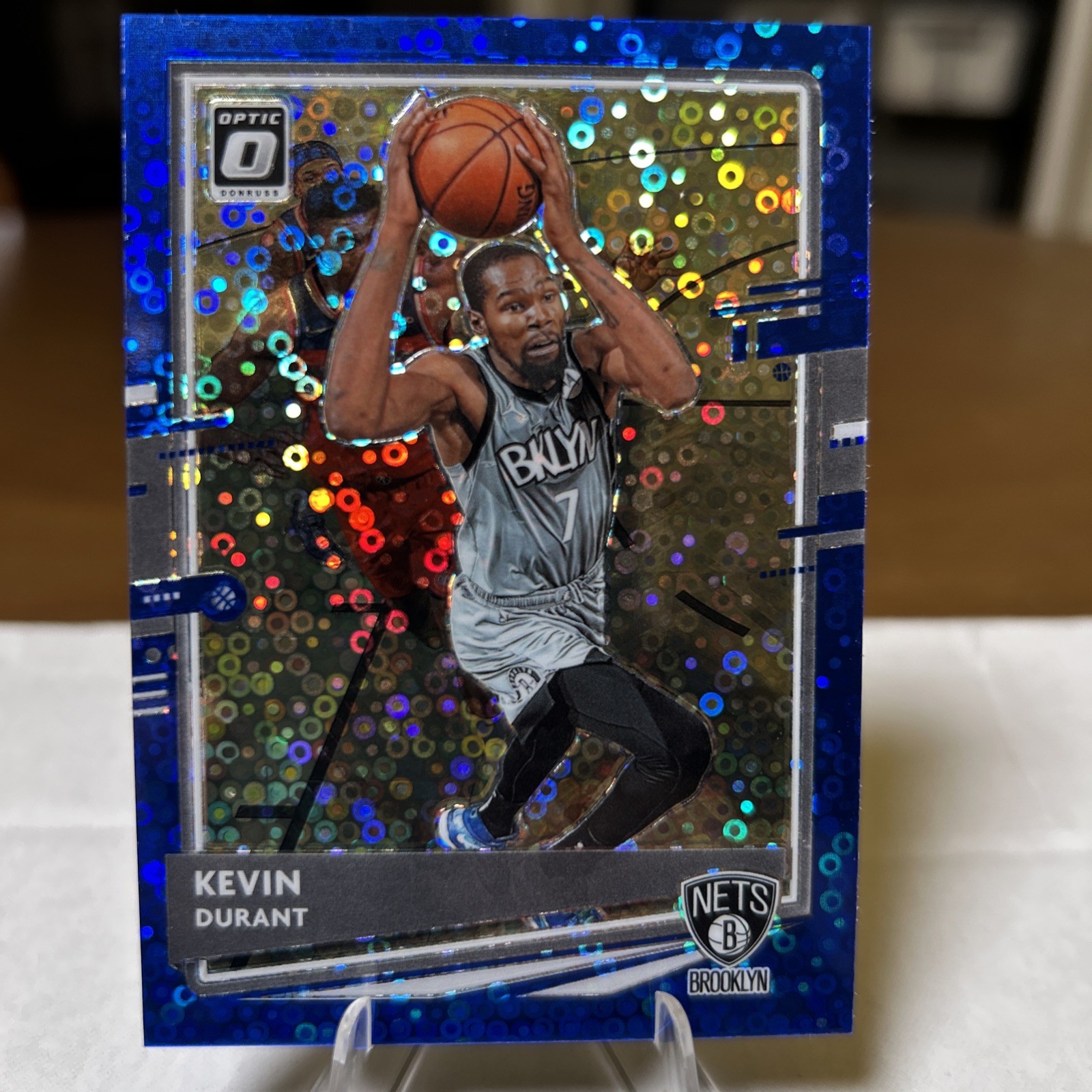 2020-21 Panini Donruss Optic Kevin Durant Blue Disco /50 Rockets
