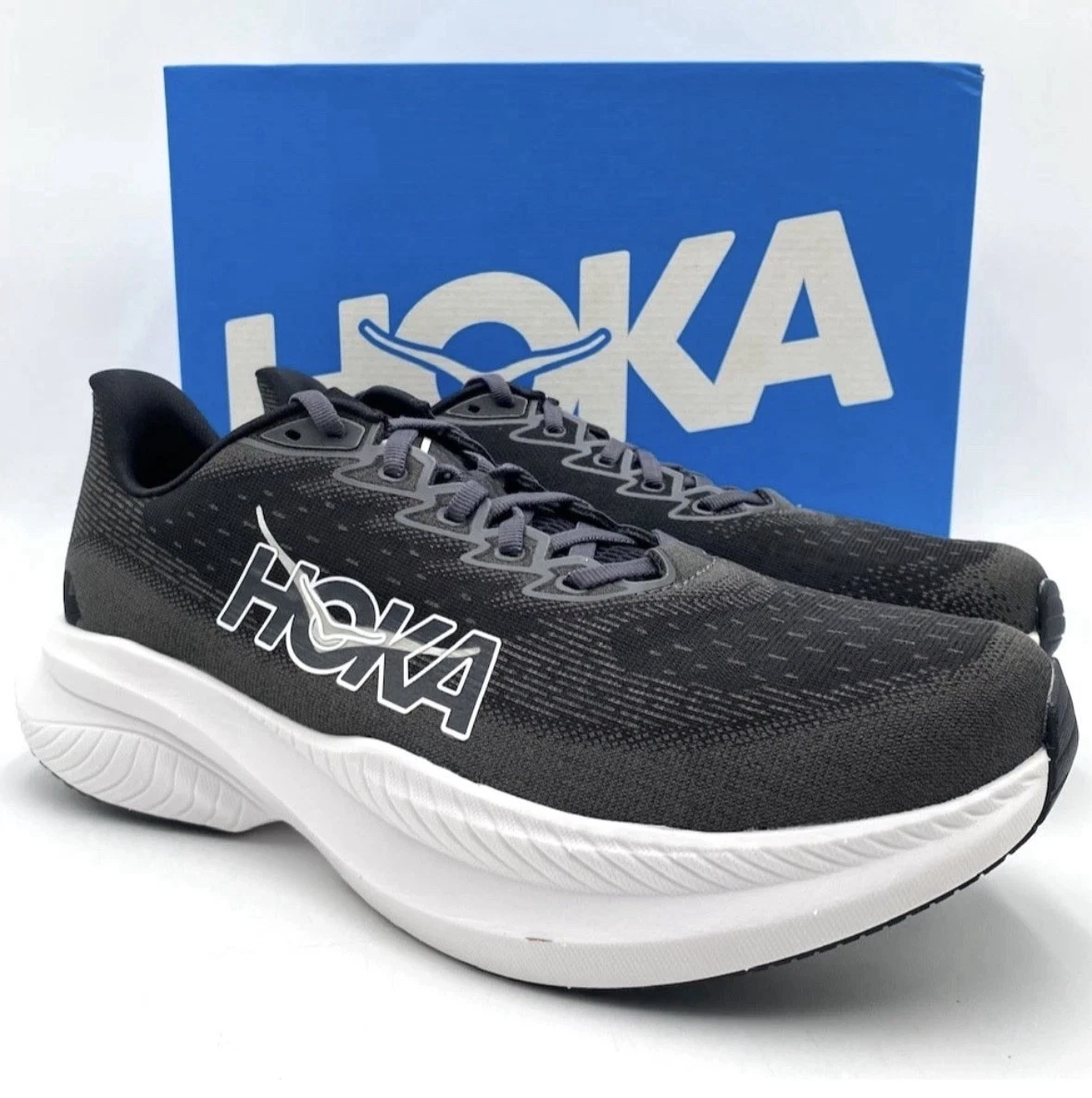 Hoka ONE ONE 🔥 Mach 6 Black White Shoes 1147790 BWHT Men’s Size 11