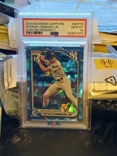 2024 George Lombard Jr.Bowman Sapphire  Chrome Prospects   #BCP-79 (RC) PSA 10