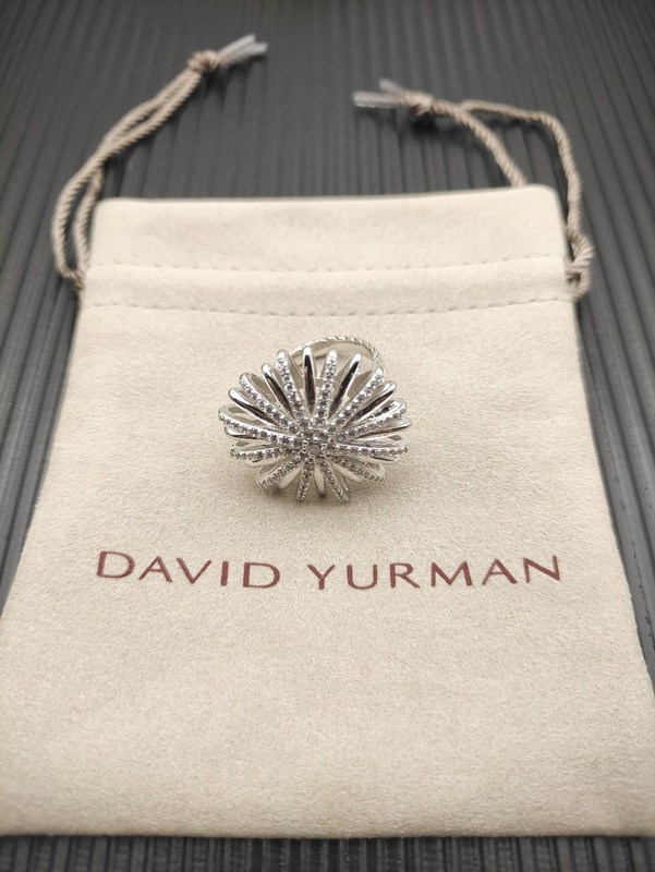 David Yurman Women's 925 Silver Snowflake Ring with Box