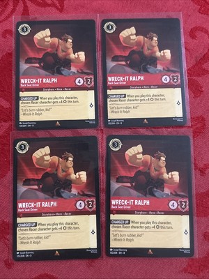 4x Lorcana Reign of Jafar - Wreck-It Ralph - Back Seat Driver - 135/204 - x4