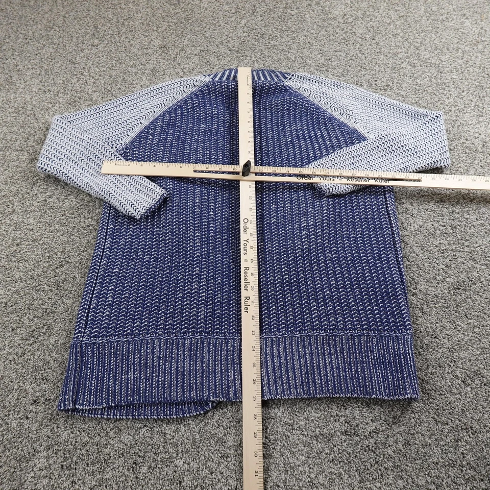 Cárdigan Athleta Mujer M Azul Derek Lam 10C Grueso Tejido Frente Abierto Envolvente Suéter Foto 4 de 4