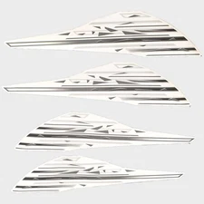 Lowe Boat Graphic Decals 2283378 | SS/SF Gray Hull Stickers (Set of 4)
