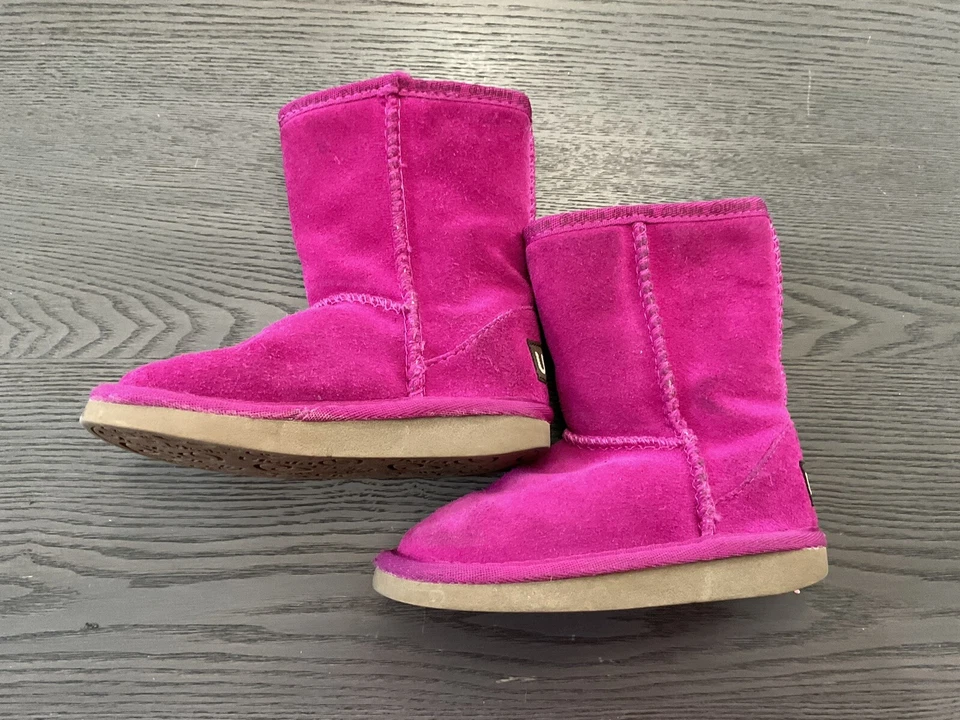 Botas Ukala by EMU Australia Niño Pequeño Talla K/E8 Gamuza/Lana Merino Rosa Foto 4 de 4