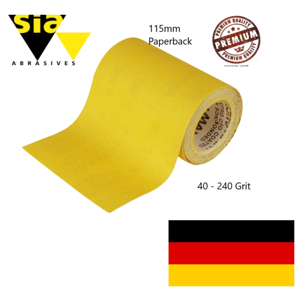 🏆 SIA 115mm Sandpaper Sanding Roll Abrasive 40 500 Grit 🏆 eBay