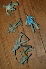 4 Marx 1960's Matching Gray Confederate Soldier to Blue Gray Civil War Playset