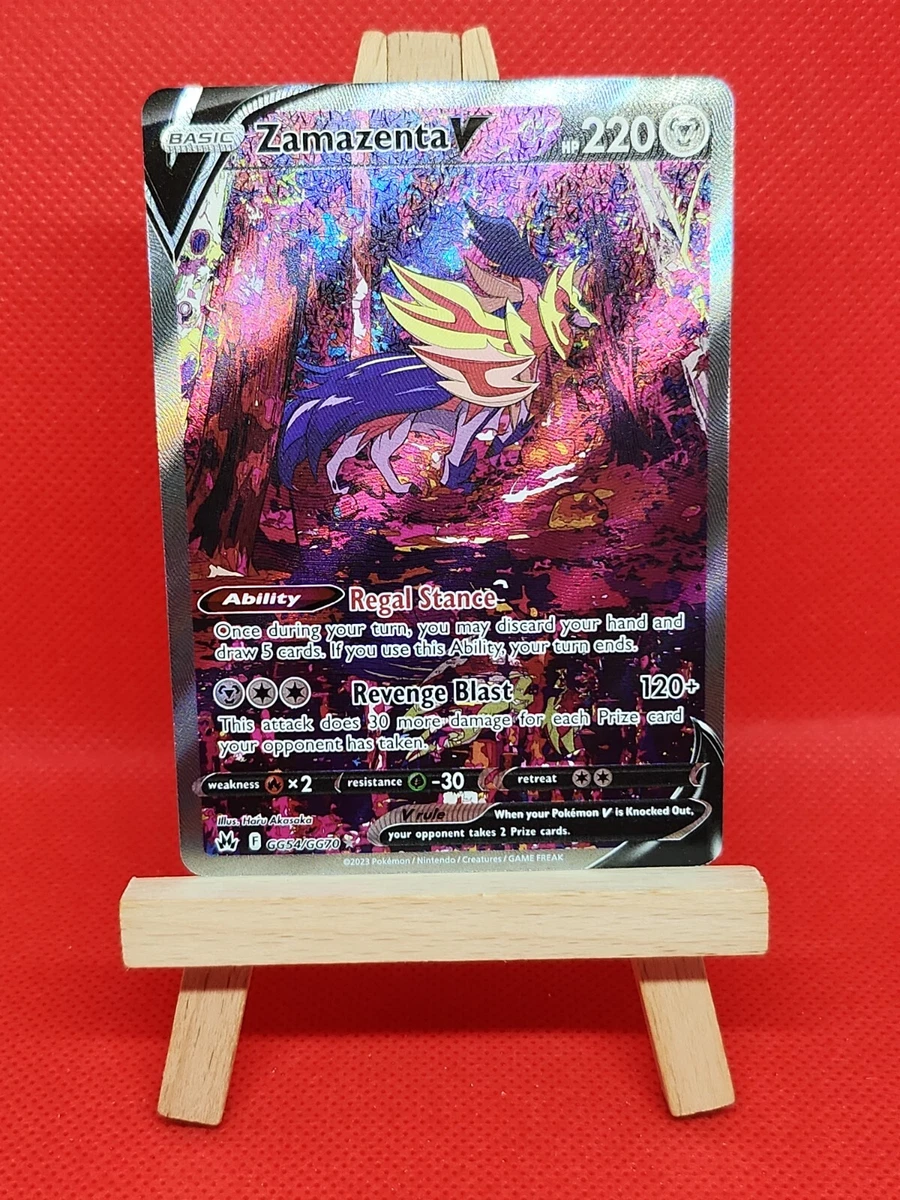 Zamazenta V GG54/GG70 Ultra Rare Holo - NM Crown Zenith Pokemon