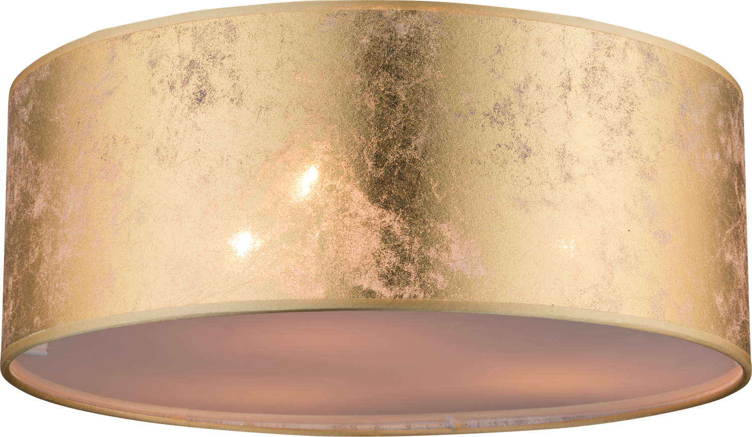 GLOBO AMY CEILING LIGHT - NICKEL MATT - TEXTILE GOLD COLOURS