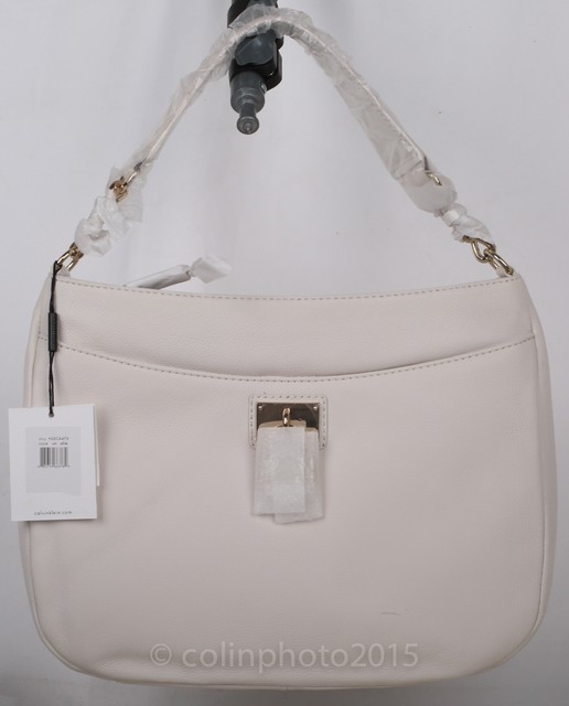 calvin klein pebble leather hobo