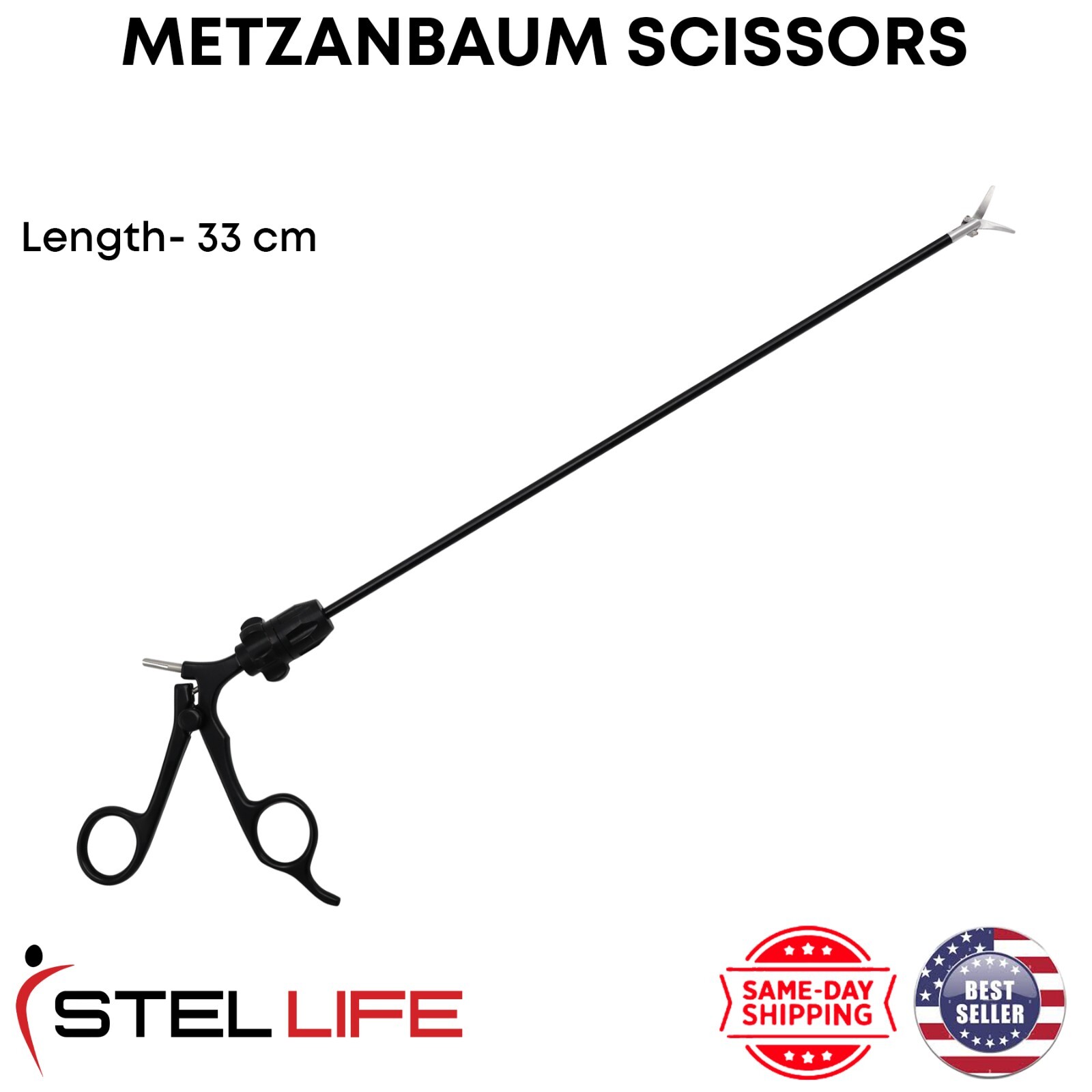 33cm Premium Metzenbaum Scissors for Laparoscopic Surgery-image