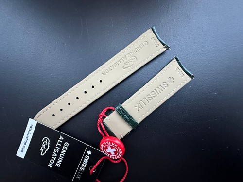 20mm Genuine Alligator GREEN Crocodile Leather Watch Strap Band Clasp Buckle - 第 10/10 張圖片
