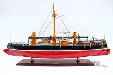 Italian Caio Duilio 1888 - Handcrafted War Ship Display Model 36" NEW