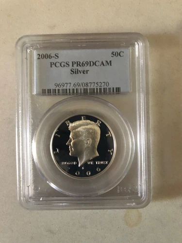 2006-S PCGS PR69 DCAM Silver JFK Kennedy Proof Half Dollar 50c ~Intercept Shield
