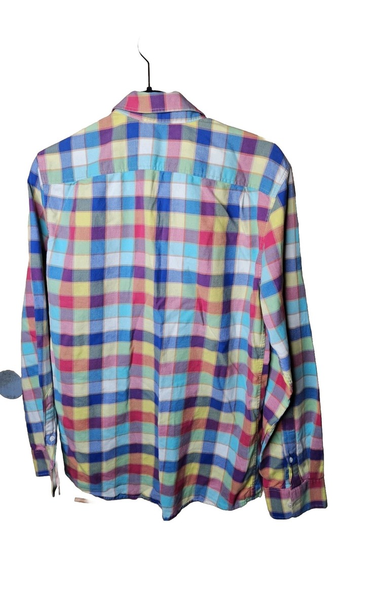 Jack Wills Fine Cotton Shirting MULTICOLORED CHECK Plaid Button Down Shirt M View 4
