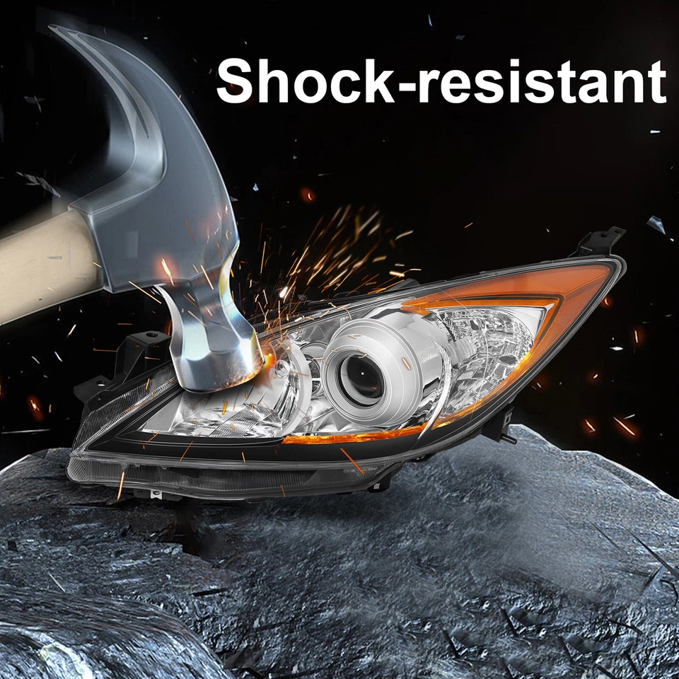 Pair LED Headlights Assembly For 2010 2011 2012 2013 Mazda 3 Sport Left+Right - Image 4 of 4