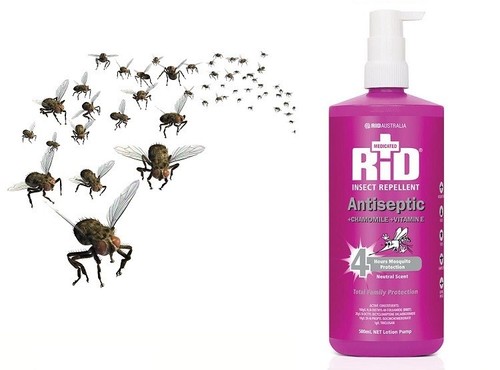 Insector Rid RID INSECT REPELLENT + ANTISEPTIC LOTION 500ml 16% DEET + Chamomile ...