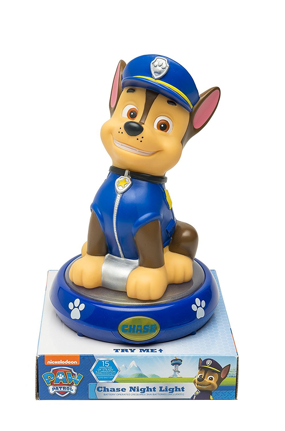 Figura Bombilla Paw Patrol Chase Luz Nocturna De Mesilla de Noche Juego Niños