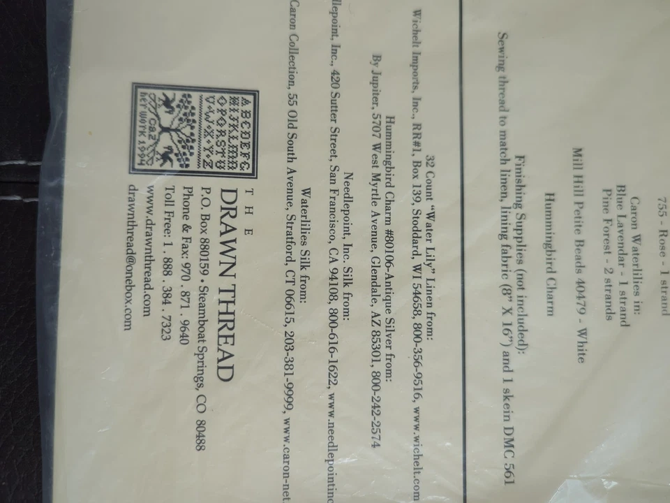 The Drawn Thread English Garden Pocket Cross Stitch Pattern Home Sampler W/ Bead - Image 4 of 4