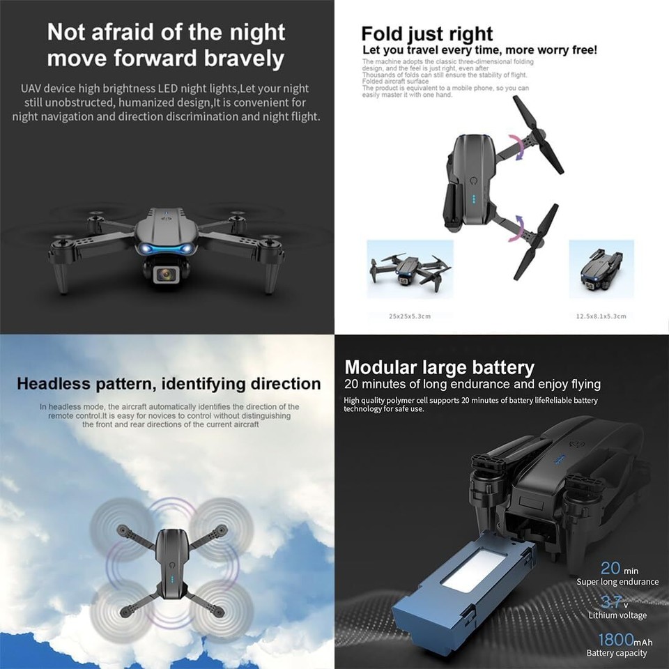 ZV1728 Drone2024 Latest Drone with 4k Uhd Camera Dual Cameras Auto