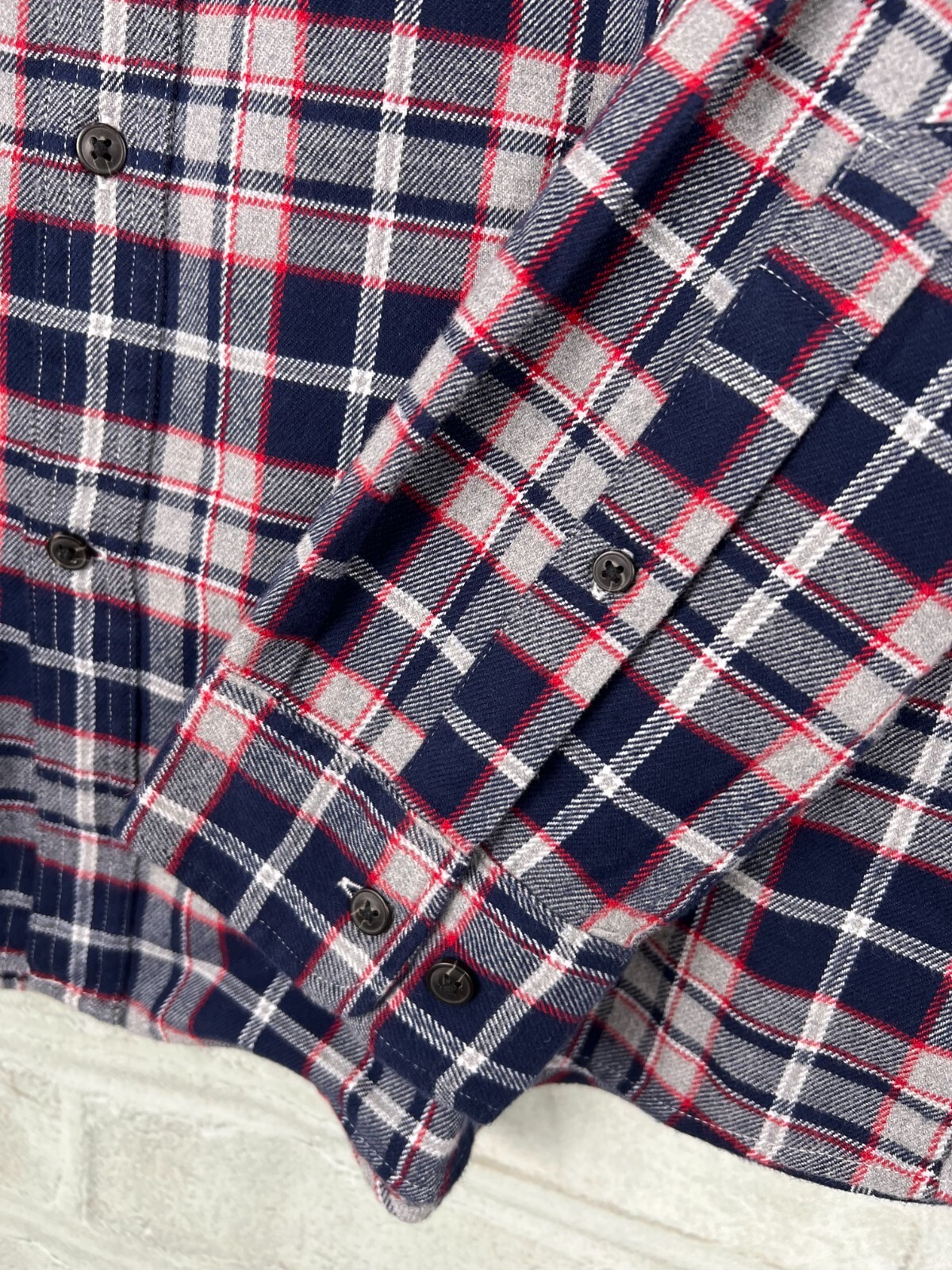 Amazon Essentials Cotton Plaid Checked Shirt Blue… - image 6